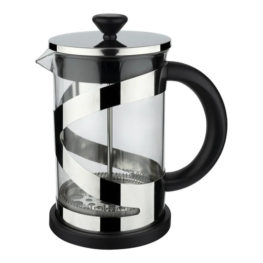 Café Olé Classico 6-Cup French Press Coffee Maker with Heat-Resistant Handle and Stainless Steel Construction, 800ml Capacity